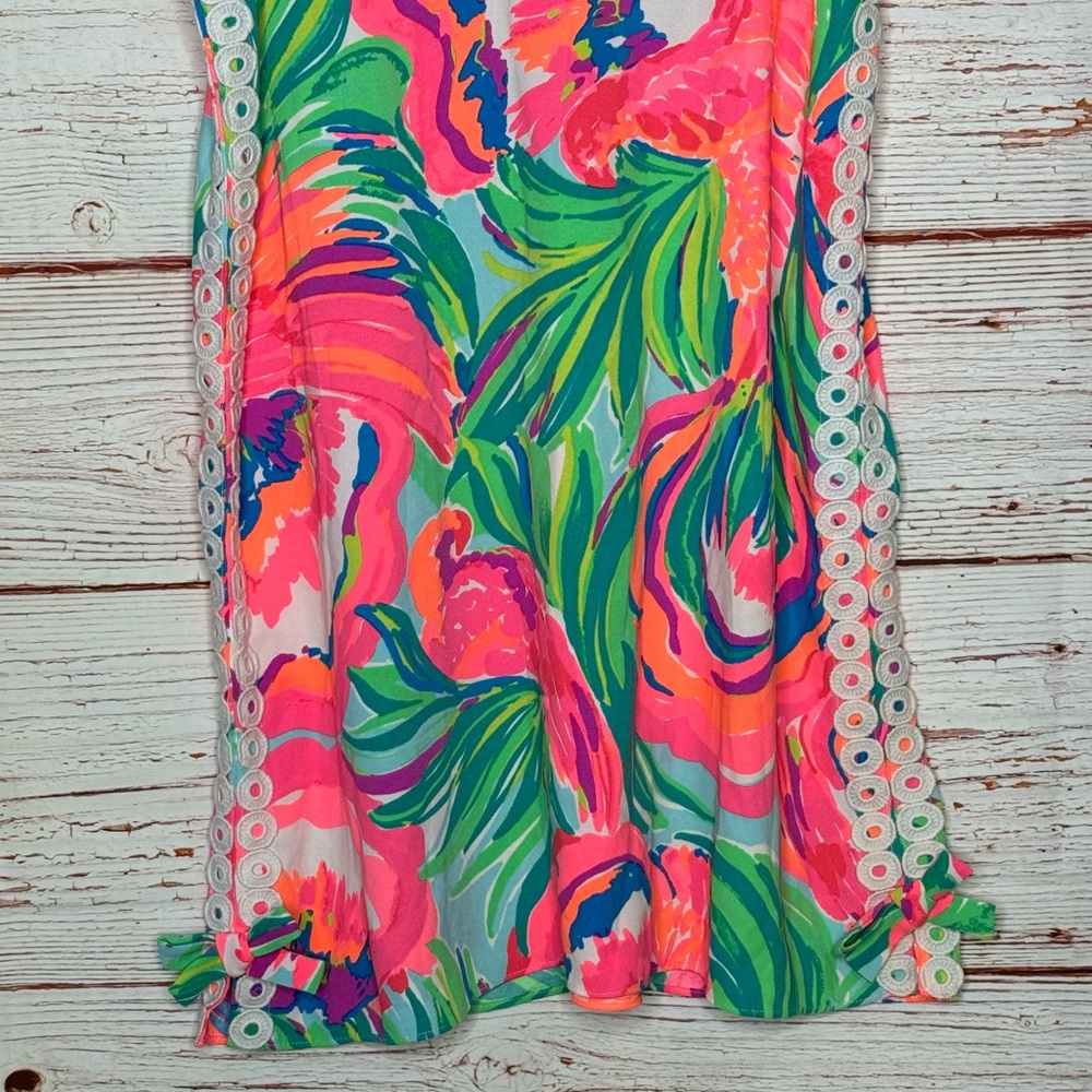 Lilly Pulitzer Stella Shift Dress in Serene Blue Paradise Bound Sz 6 - Picture 13 of 16